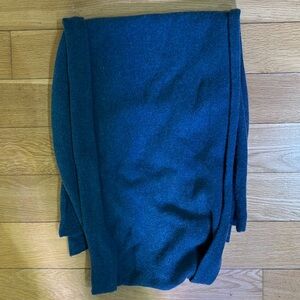 White + Warren teal green 100% cashmere scarf